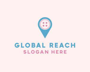 Button Location Pin logo design