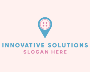 Button Location Pin logo design