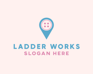 Button Location Pin logo design