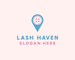 Button Location Pin logo design