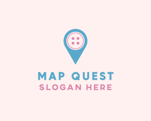 Button Location Pin logo design