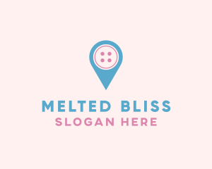 Button Location Pin logo design