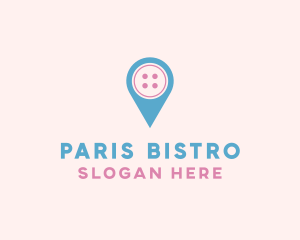 Button Location Pin logo design