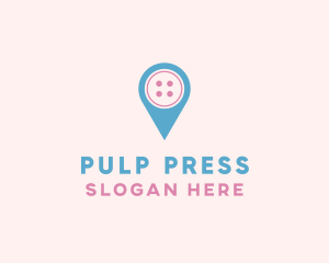 Button Location Pin logo design