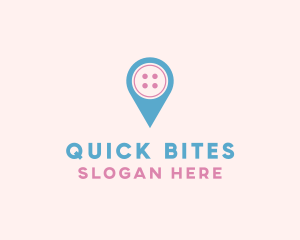 Button Location Pin logo design