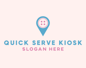 Button Location Pin logo design