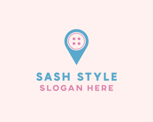 Button Location Pin logo design