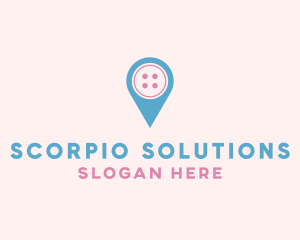 Button Location Pin logo design