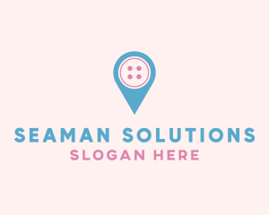 Button Location Pin logo design