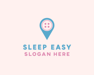 Button Location Pin logo design