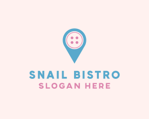 Button Location Pin logo design