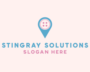 Button Location Pin logo design