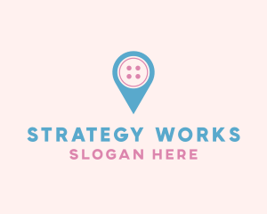 Button Location Pin logo design