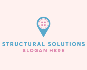 Button Location Pin logo design