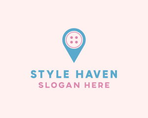 Button Location Pin logo design