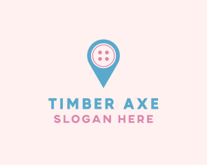 Button Location Pin logo design