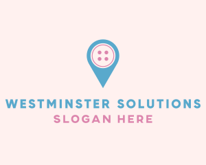 Button Location Pin logo design