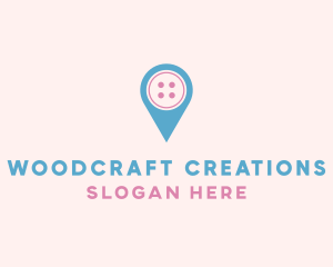 Button Location Pin logo design