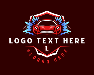 Sedan - Car Wash Detailing logo design