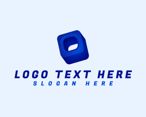 Technology - 3D Cube Block logo design