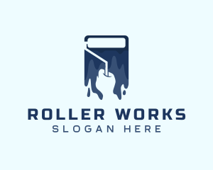 Remodeling Paint Roller logo design