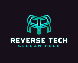 Digital Tech Letter R logo design