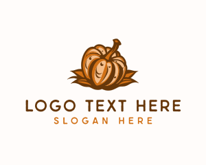 Vegan - Natural Pumpkin Vegan logo design
