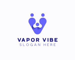 Group Organization Letter V logo design