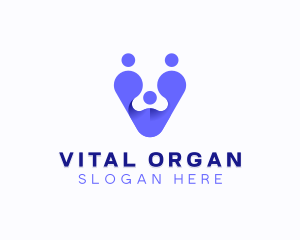 Group Organization Letter V logo design