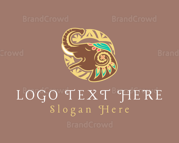 Fancy Elegant Elephant Logo