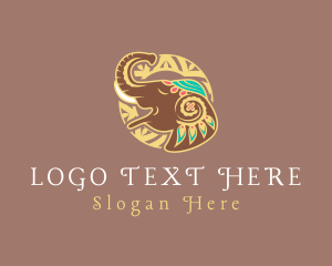 Gold - Fancy Elegant Elephant logo design