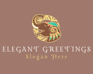 Fancy Elegant Elephant  logo design