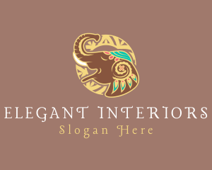 Fancy Elegant Elephant  logo design