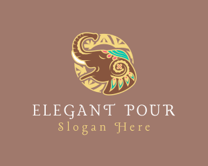 Fancy Elegant Elephant  logo design