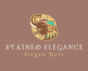 Fancy Elegant Elephant  logo design