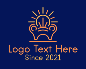 Lightbulb Armchair Furniture logo design