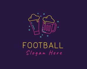 Celebration - Neon Beer Drinking Bar logo design