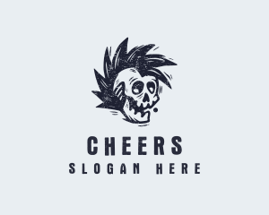 Rustic - Rustic Punk Skull logo design