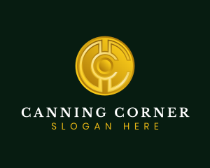 Financial Coin Medallion Letter C logo design