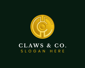 Financial Coin Medallion Letter C logo design