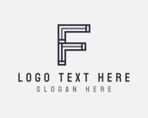 Metalwork - Strong Minimal Letter F logo design