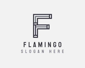 Strong Minimal Letter F logo design