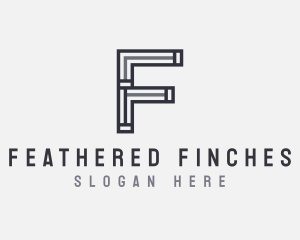 Strong Minimal Letter F logo design