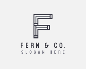 Strong Minimal Letter F logo design