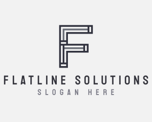 Strong Minimal Letter F logo design