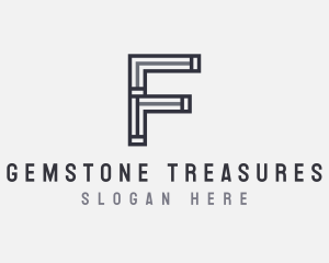 Strong Minimal Letter F logo design