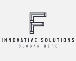 Strong Minimal Letter F logo design