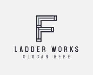 Scaffolding Repair Letter F logo design