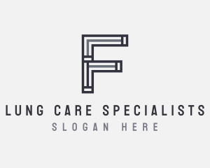 Strong Minimal Letter F logo design