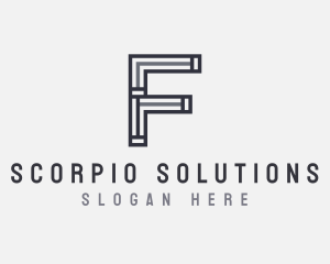 Strong Minimal Letter F logo design